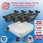 4x HD CCTV Security Cameras kit DVR Recorder with Hard Drive