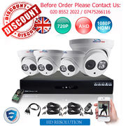 4 Channel AHD CCTV DVR with 1MP 720P Dome Security Cameras